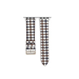 Perfii Check Leather Replacement Band For Apple Watch 41/40/38mm Series 8/7/6/5/4/SE - 2 miniature