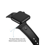 Perfii One Rivet Leather Replacement Band For Apple Watch 49/45/44/42mm Series Ultra/8/7/6/5/4/SE - 4 miniature