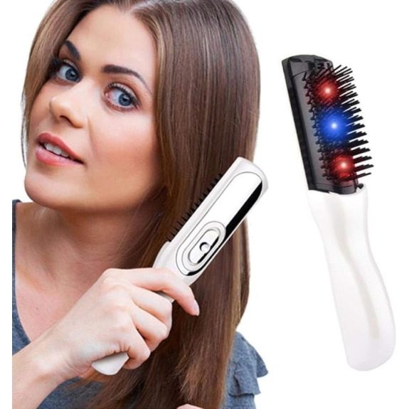 فرشاة شعر كهربائية بالأشعة تحت الحمراء من جي ستورم - مشط تدليك فروة الرأس بالأشعة تحت الحمراء لنمو الشعر وجودته للرجال والنساء