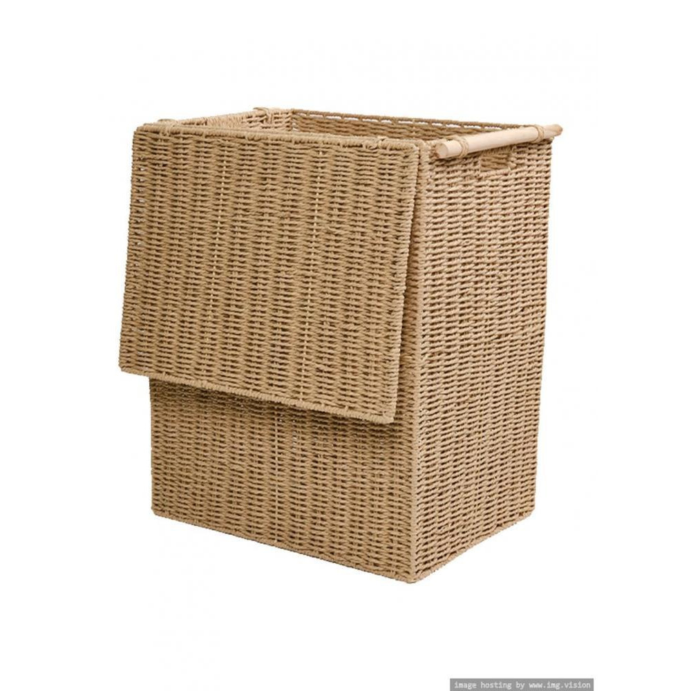 Homesmiths Large Laundry Hamper with Handle 46 x 34 x 57 cm “ Brown - 2