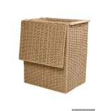 Homesmiths Large Laundry Hamper with Handle 46 x 34 x 57 cm “ Brown - 2 miniature