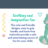 Teether BusyBaby Dino - 7 miniature