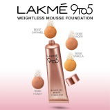 Lakme 9 To 5 Weightless Mousse Foundation Rose IvoryMatte, 6 G - 2 miniature
