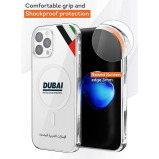 كفر آيفون 12 برو ماكس، متوافق مع ماج سيف، حماية عسكرية، مقاوم للاصفرار، (6.7 بوصة)، شعار دبي - 4 miniature