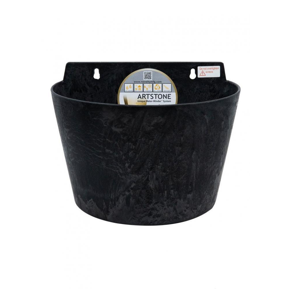 Novelty 9.5" Black Napa Planter - 3