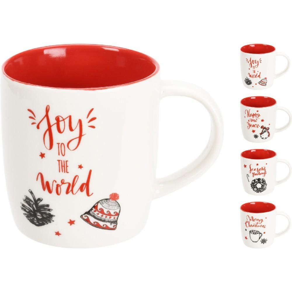 كوبمان مج عيد الميلاد بورسلين عظم جديد 320 مل متنوع 1 قطعة - 1