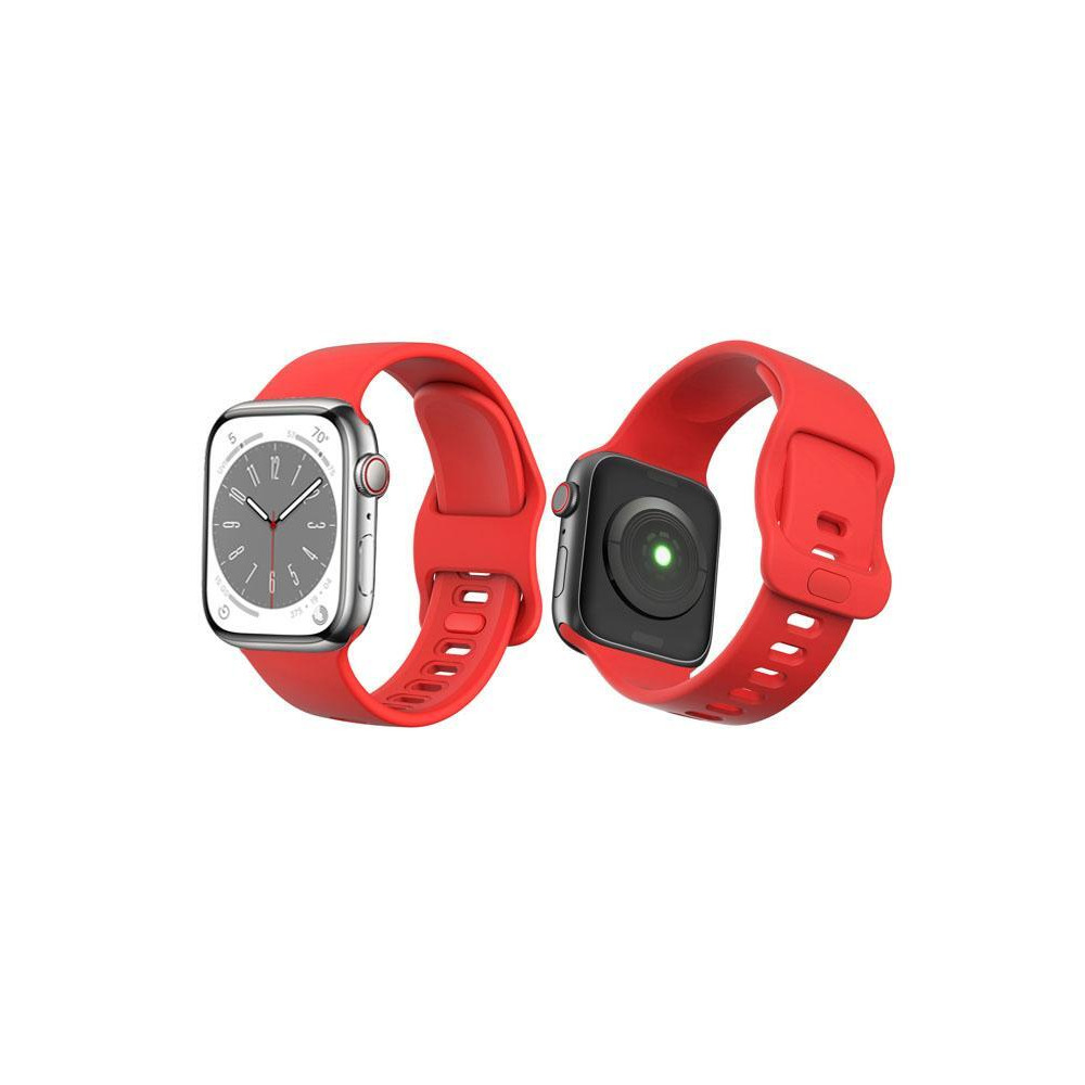 Perfii Flatpin Silicone Replacement Band For Apple Watch 41, 40, 38 mm Series 8/7/6/5/4 SE - 1
