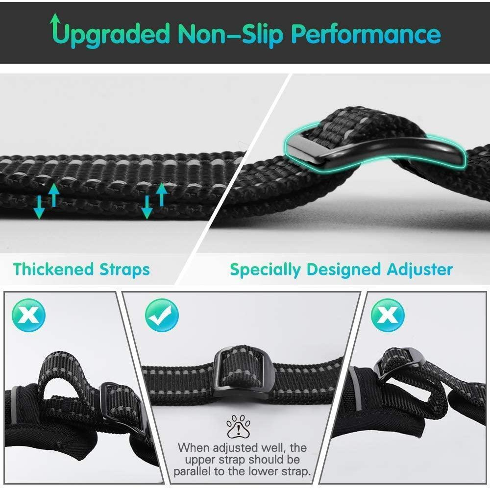 Eagloo / Dog harness, No pull, With 2 metal rings, Adjustable - 6