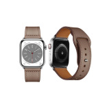 Perfii Genuine Leather Replacement Band For Apple Watch 49, 45, 44, 42 mm Series Ultra 8/7/6/5/4 SE - 2 miniature