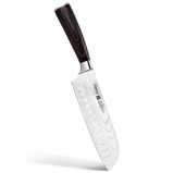 Fissman 7'' Santoku Knife Japanese Utility Knife, German Alloy X50CrMoV15 Stainless Steel Ragnitz Series - 1 miniature