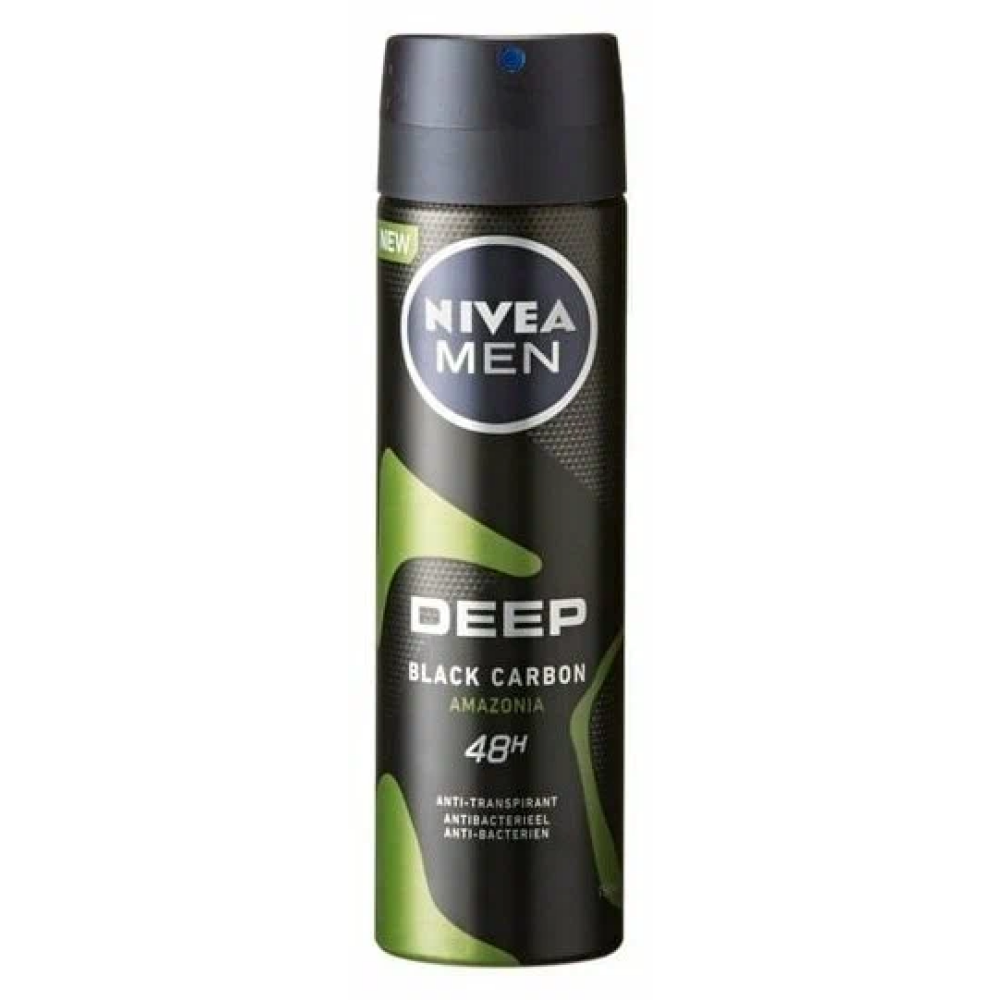 NIVEA, Men deodorant, Deep Black Carbon Amazonia, 48H, 150 ml - 1