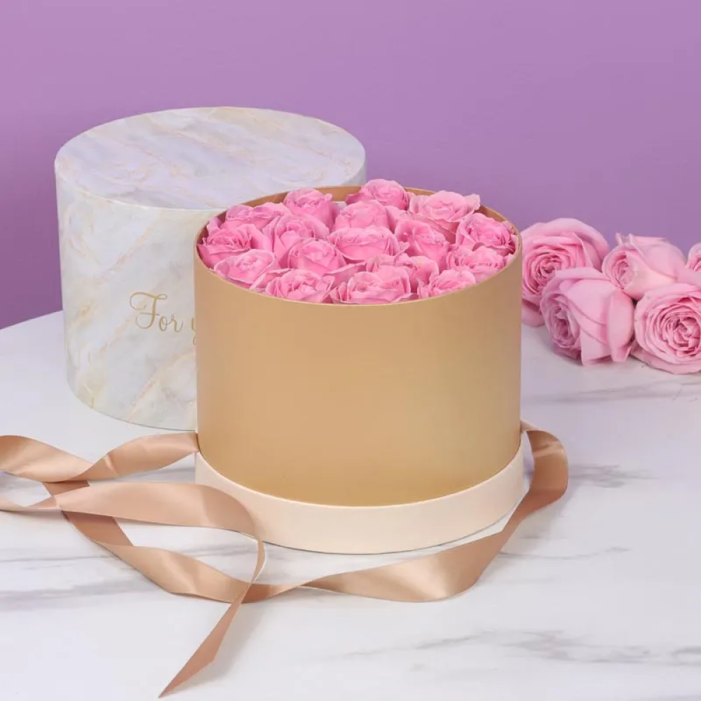 For Love Pink Roses Box - 1