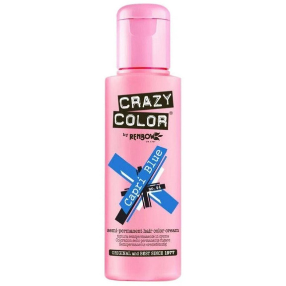 Crazy Color / Краска для Волос, полуперманентная, 044 - голубой капри