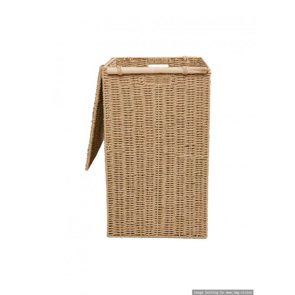 Homesmiths Small Laundry Hamper with Handle 40 x 30 x 52 cm “ Brown - 4