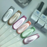 Global Fashion Professional 8 МЛ 3D Snow White Cat Eye Gel POLISH - Стойкий, МЕРЦАЮЩИЙ ЛАК ДЛЯ ногтей, (010, 8 мл) - 4 miniature