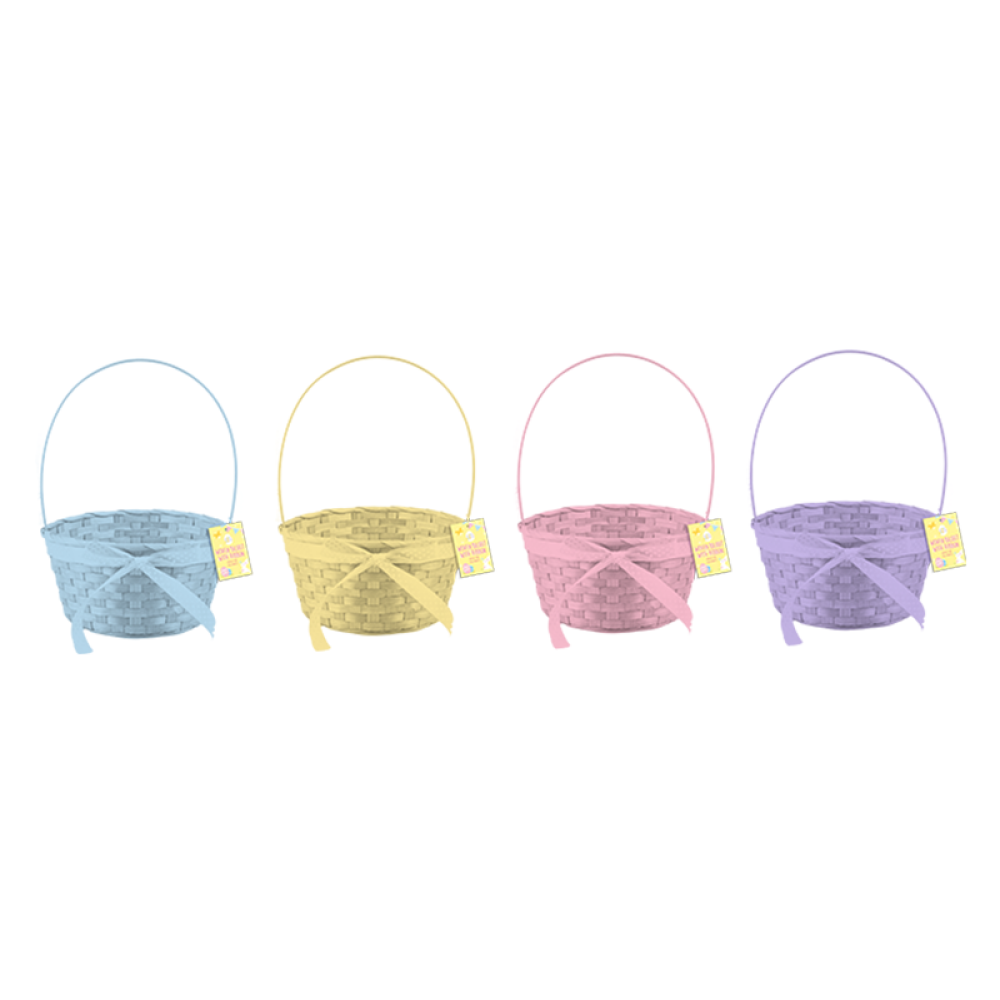 Gems Easter Woven Basket With Ribbon Assorted 1 Piece - 1