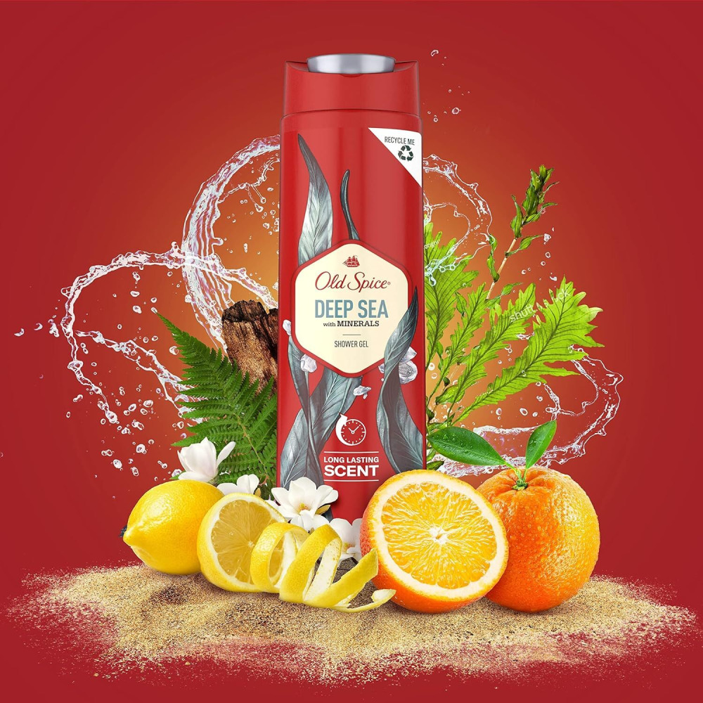 Old Spice, Gel de Ducha para Hombres, Deep Sea, 400 ml - 3