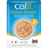 Catit Divine SHREDS, Премиум-Корм Для Кошек, ТУНЕЦ С курицей И ВАКАМЕ, 75 Г - 1 miniature
