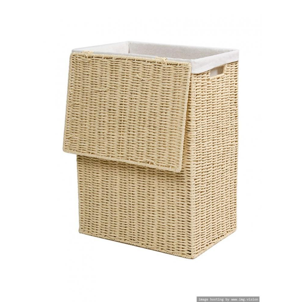 Homesmiths Large Laundry Hamper Natural with Liner 40 x 30 x 55 cm - 2