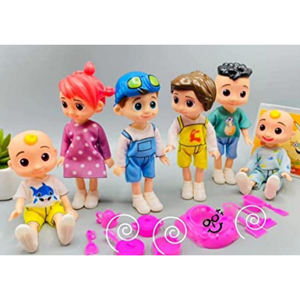 Family Set Cocomelon 6 Figure Pack, Multicolor - 2