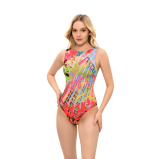 One-piece Sleeveless Swimsuit Graffiti (XS) - 1 miniature