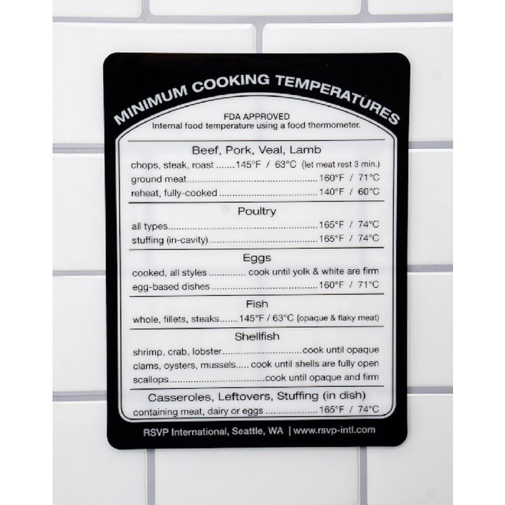 СЪЕМНАЯ Этикетка С Температурой Приготовления RSVP — ПВХ - 2