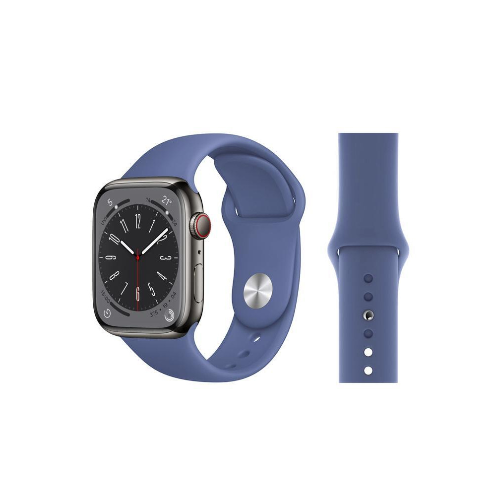 Perfii Solid Silicone Replacement Band For Apple Watch 41, 40, 38 mm Series 8/7/6/5/4 SE - 2