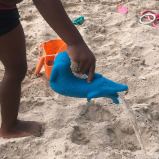 Jug Scrunch Crocodile for bath and beach, Silicone, Duck Egg Blue - 4 miniature