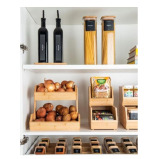 منظم صغير قابل للتكديس من الخيزران للتخزين الضيق - 5 miniature