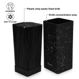 Fissman Kitchen Knife Organizer 10x10x22cm, Square Shaped, Black Marble (Plastic) - 5 miniature