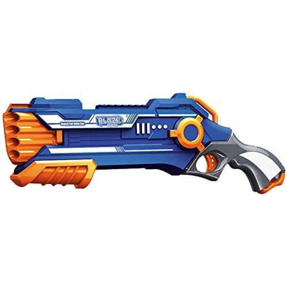Blaze Storm Manual Soft Bullet Gun, Blue/Orange, 048621890365 - 1