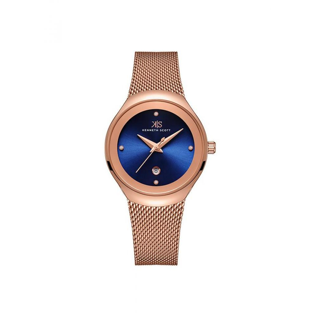Kenneth Scott Women's Analog D.Blue Dial Watch - K22537-RMKN - 1