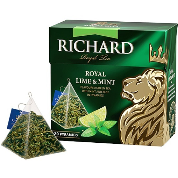 Tea green Richard Royal Lime Mint in pyramids