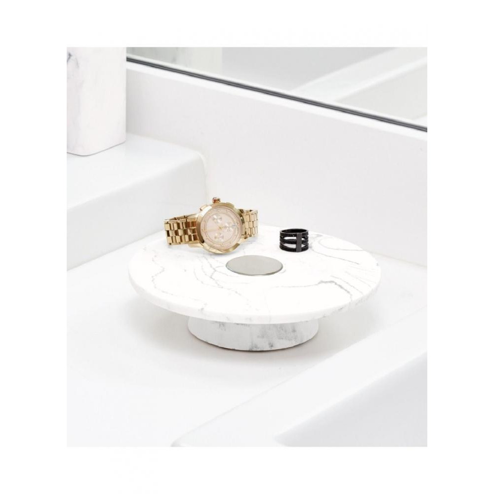 Inter design Dakota Vanity Tray White Marble Satin - 2