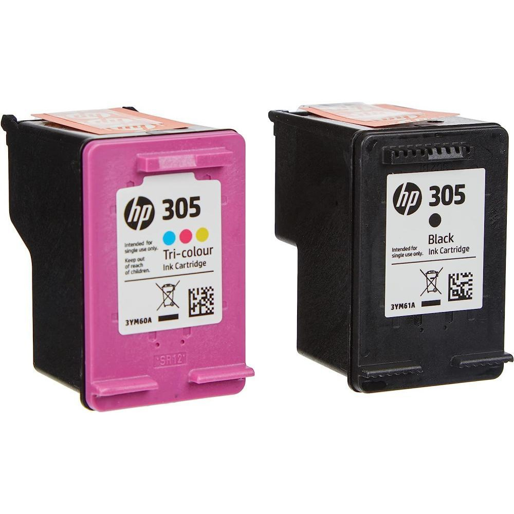 HP, Cartridges, 305 Original ink, Black/Tri-colour, 6ZD17AE, Pack of 2 - 4