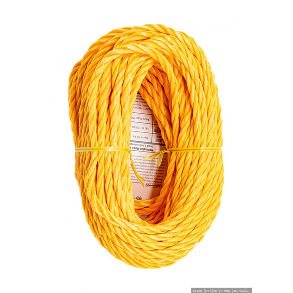 حبل ويلينجتون 14 بوصة × 100 حبل بولي أصفر - 2