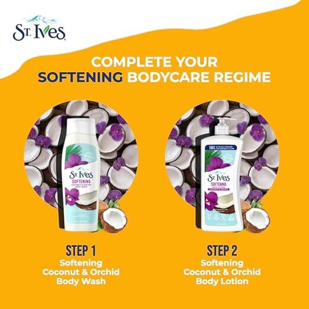 St. Ives Softening Coconut & Orchid Body Lotion, 621ml - 3