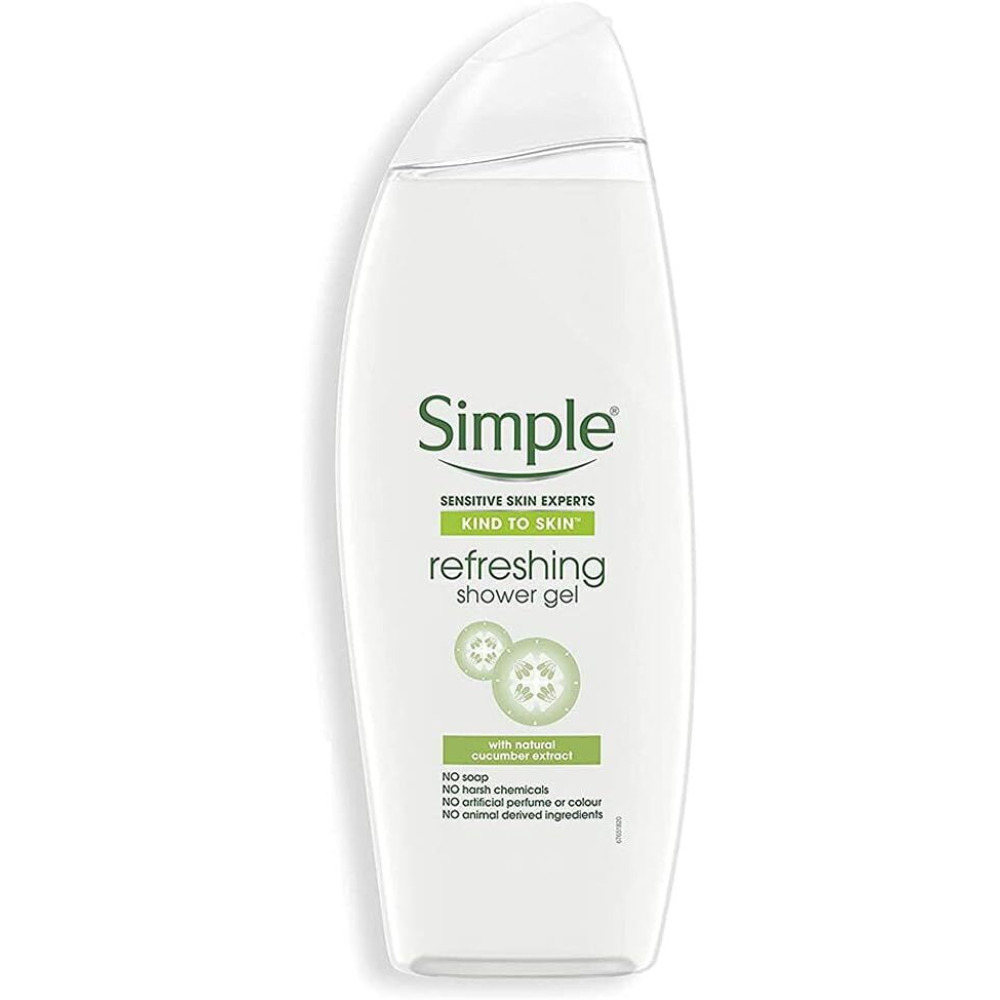 Shower Gel Simple Kind to Skin Refreshing, 500 ml - 1
