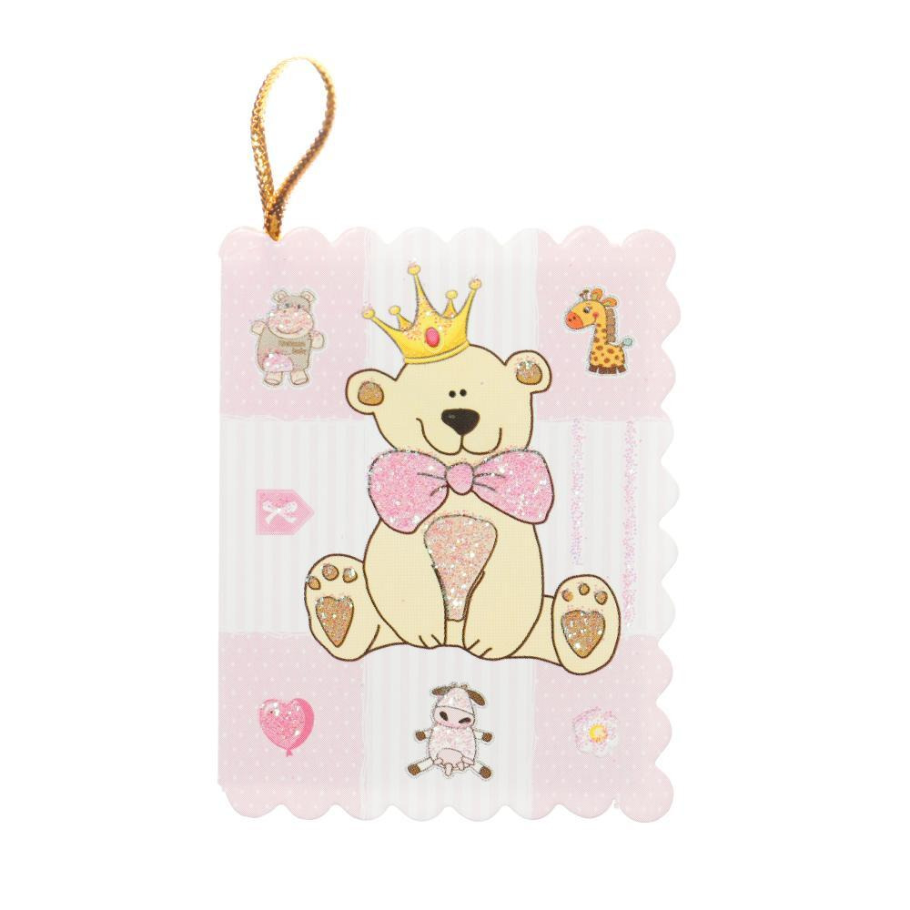 New Born Tag - Pink Teddy - 1