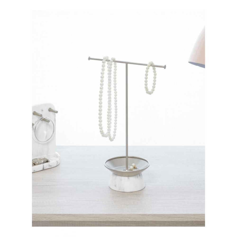 Inter design Dakota Jewelry Stand White Marble  Satin - 5