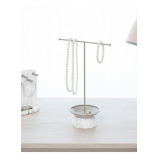 Inter design Dakota Jewelry Stand White Marble  Satin - 5 miniature