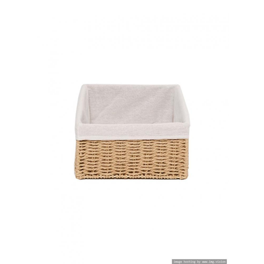 Homesmiths Large Storage Basket Brown with Liner 36 x 27 x 13 cm - 3