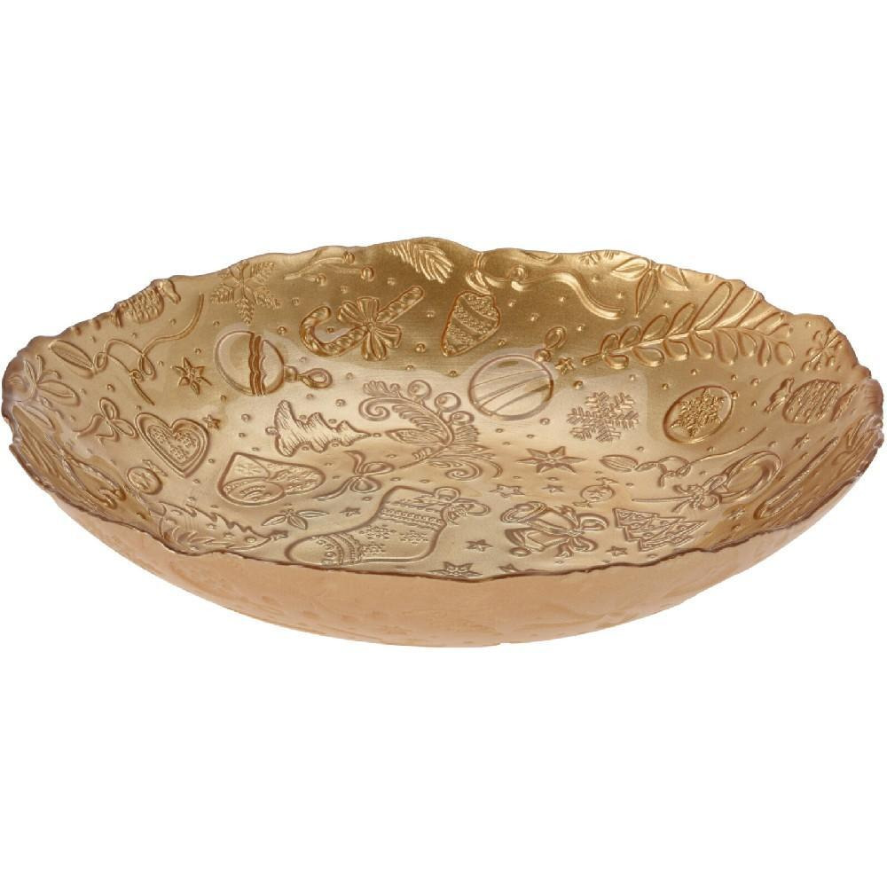 Koopman Bowl Glass 30 cm Gold - 1