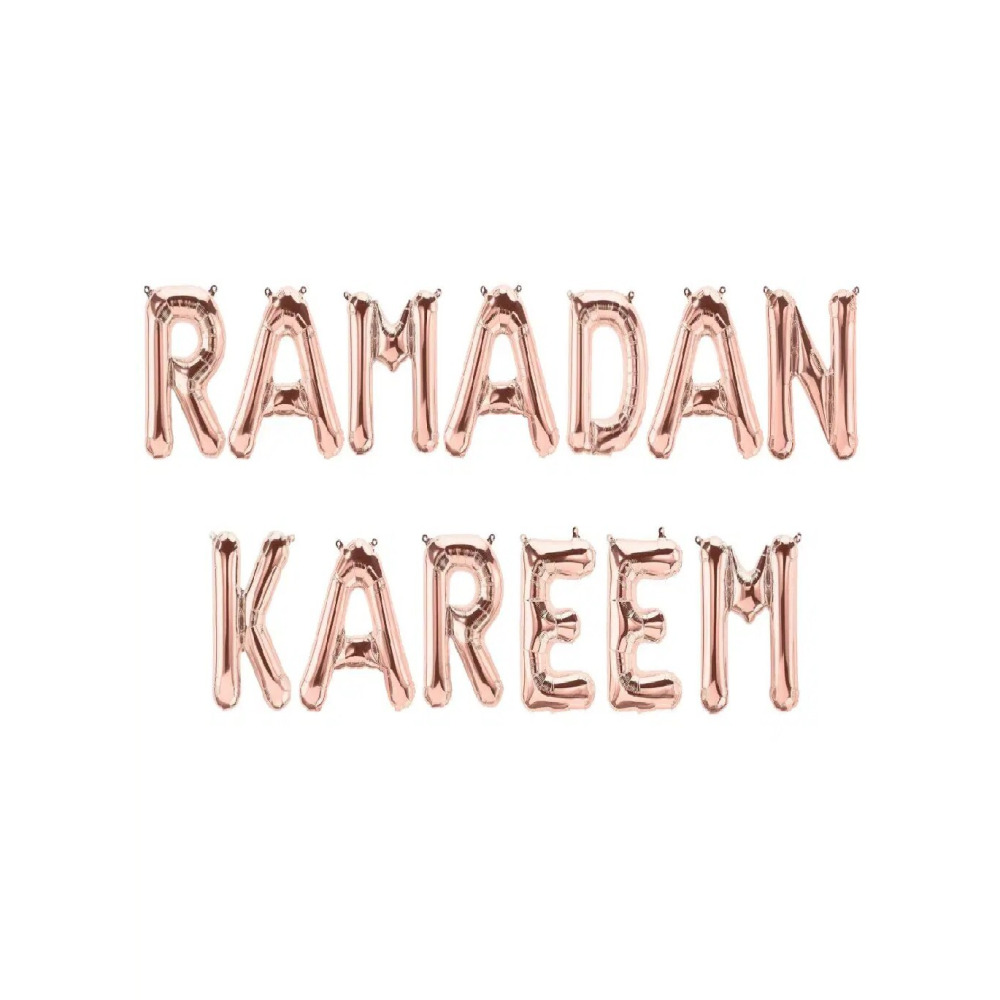 Ramadan Kareem Foil Balloons Rose Gold, for Occassions like Ramadan - 1