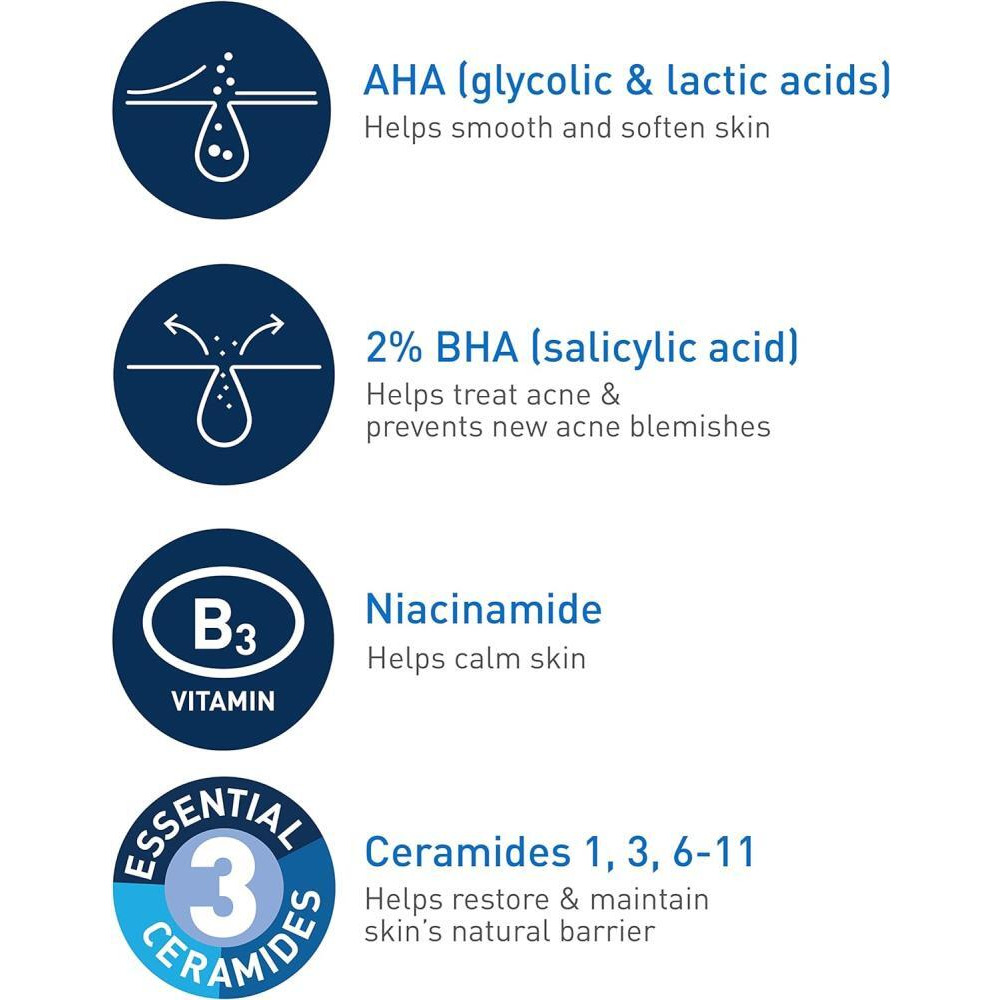 CERAVE, Гель для борьбы С акне, САЛИЦИЛОВАЯ Кислота 2%, лечение акне гликолевой и молочной КИСЛОТАМИ, 1,35 жидк. УНЦИЯ (40 мл) - 2