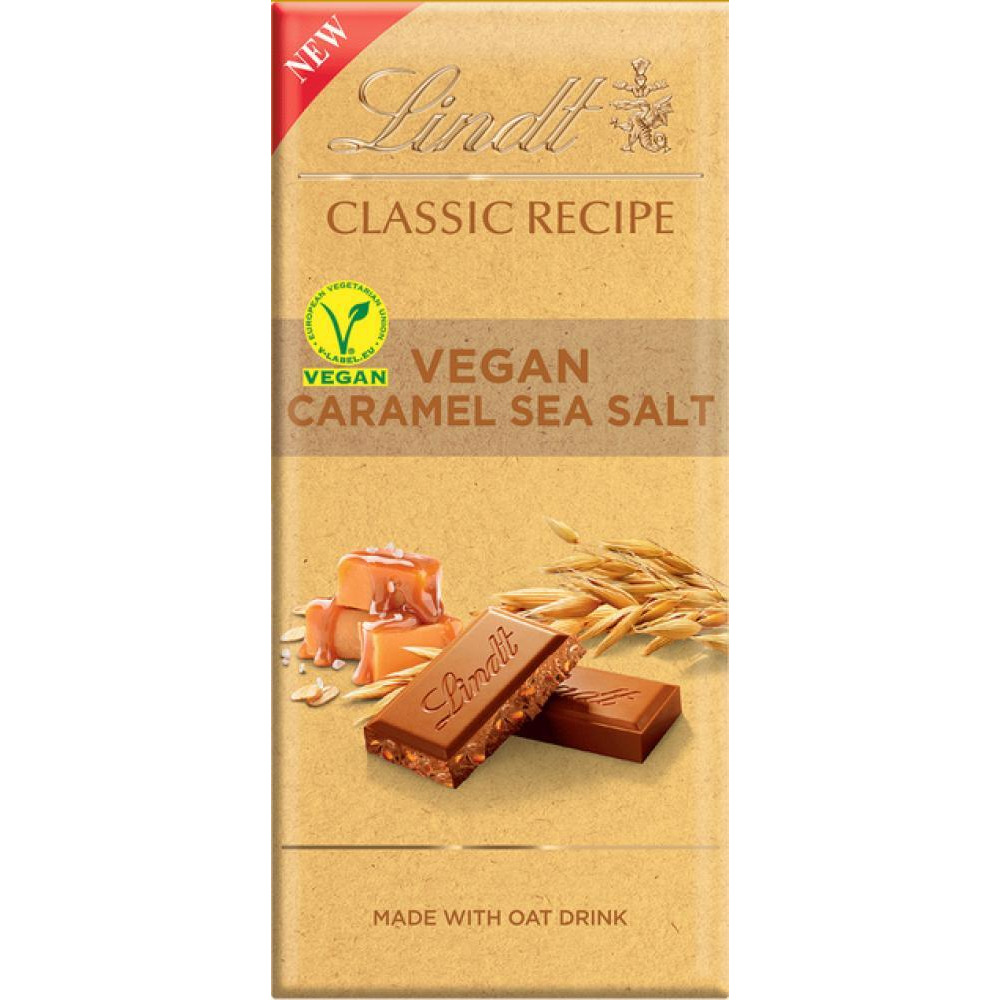 Lindt Classic Recipe Bar - Vegan Caramel Sea Salt 100g - 1