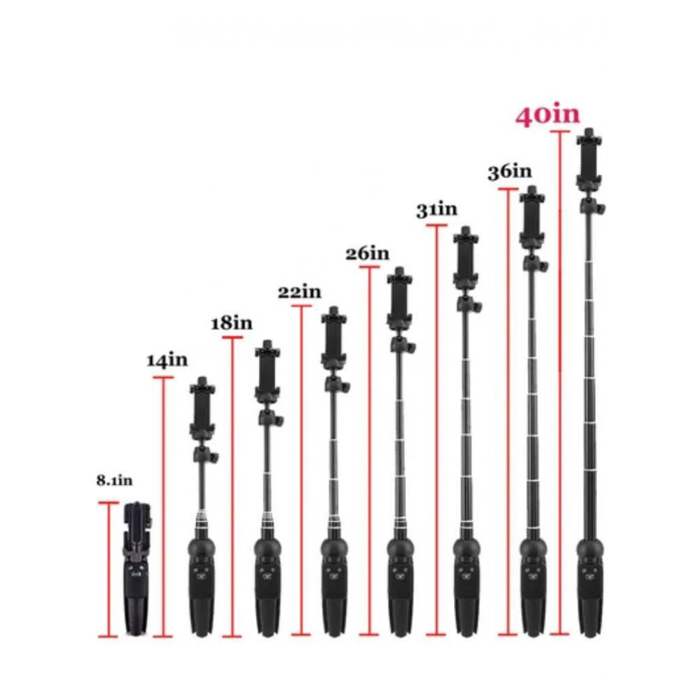 Bluehorn / Tripods, Selfie stick, Phone tripod, Aluminum alloy, 40 in - 5