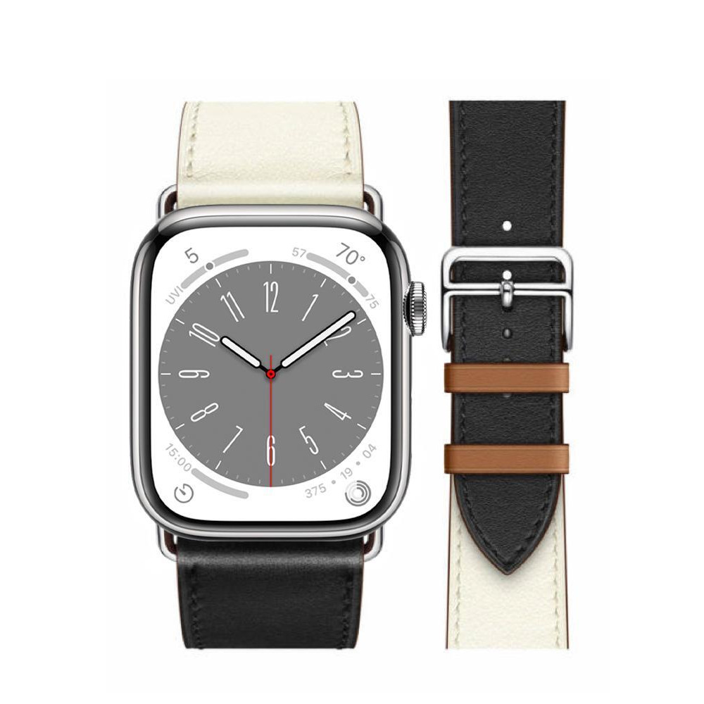 Perfii Genuine Leather Replacement Band For Apple Watch 49/45/44/42mm Series Ultra/8/7/6/5/4/SE - 2