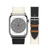 Perfii Genuine Leather Replacement Band For Apple Watch 49/45/44/42mm Series Ultra/8/7/6/5/4/SE - 2 miniature