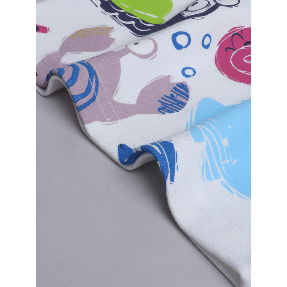 Victor and Jane Infant Boys' Cute Sea Advanture White T-Shirt and Shorts Set 12-18M - 5